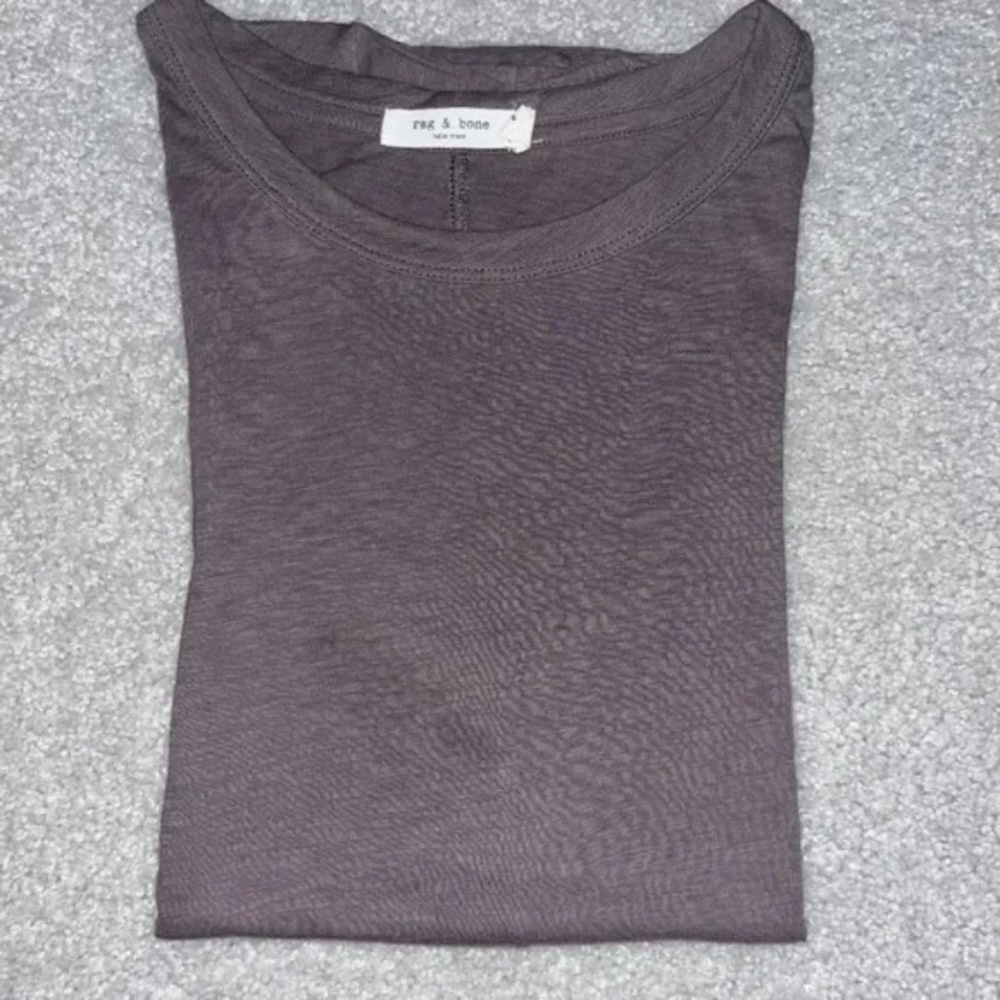Rag & Bone The Slub Short Sleeve Tee SIZE SMALL, PURPLE